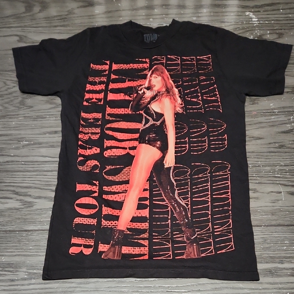 Black and Red Graphic Tour T-Shirt